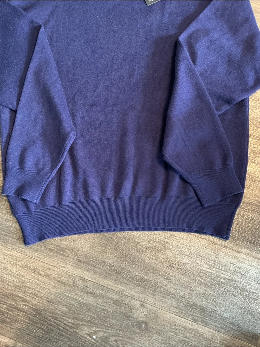 True Religion Navy Crewneck Sweater with White and Red Graphic